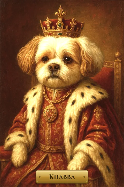 Khabba pet portrait in the The Royal style